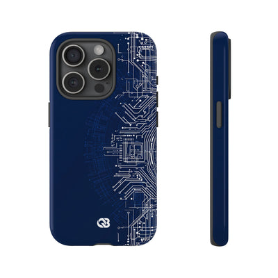 Blue Tough Phone Case for iPhone - Cobalt Circuit Logic