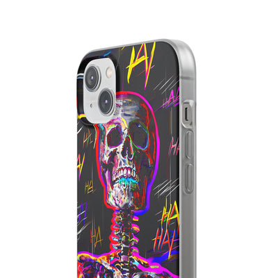 Neon Glitch Skeleton · Soft Handyhülle für iPhone