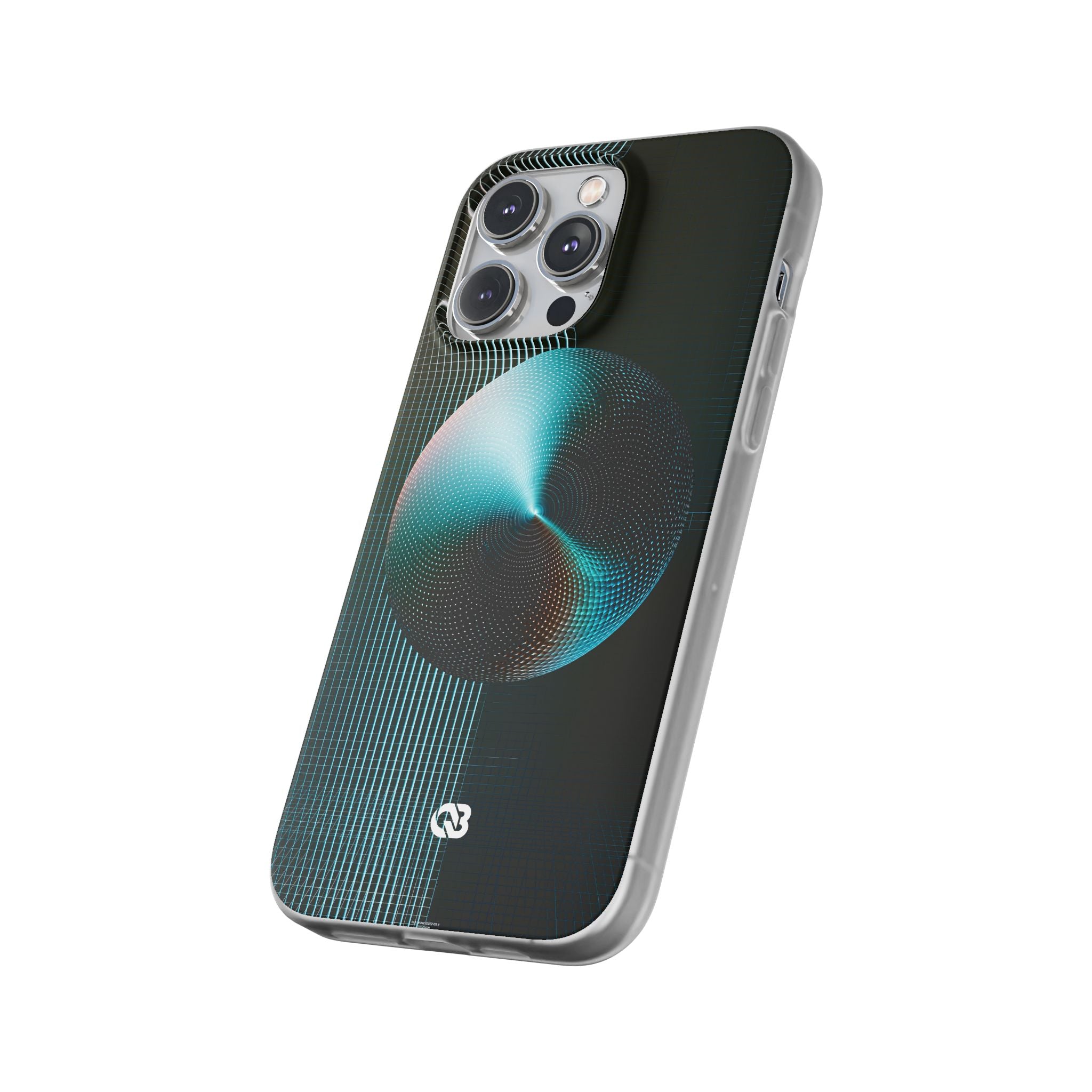 Blue Lite Phone Case for iPhone - Cyan Vector Sphere