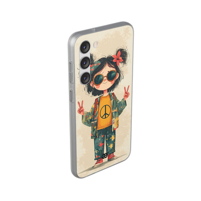 Retro Peace Girl · Soft Θήκη για Samsung