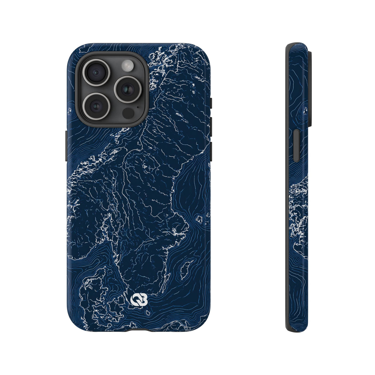 Nordic Contour Chart · Tough Phone Case for iPhone · Blue
