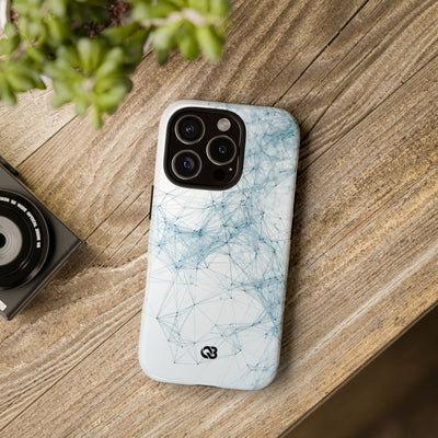 Blue Tough Phone Case for iPhone - Glacial Neural Web