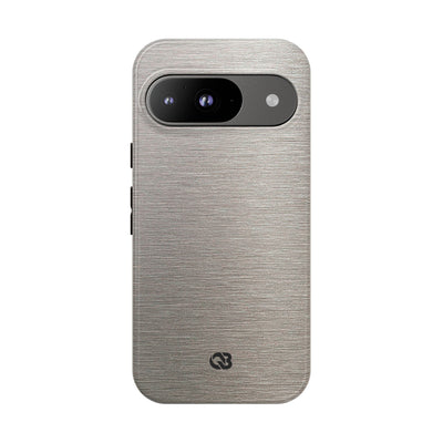 Brushed Silver Alloy · Tough Phone Case for Pixel ·  Silver