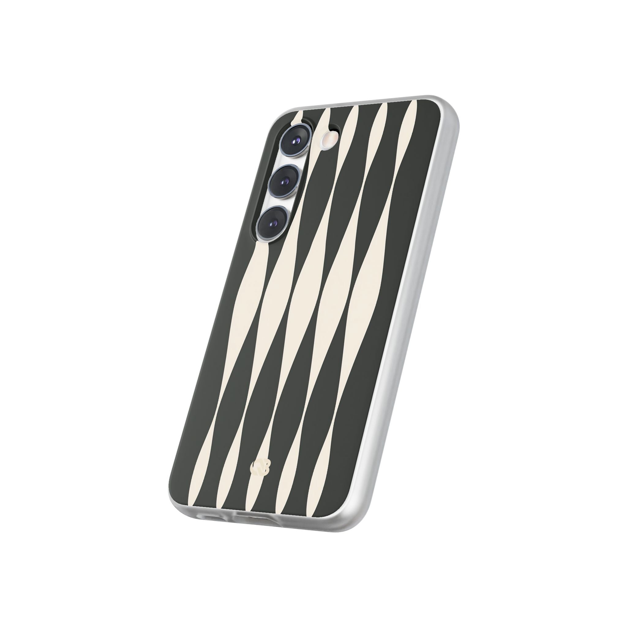 Black Lite Phone Case for Samsung - Ivory Spindle Grid
