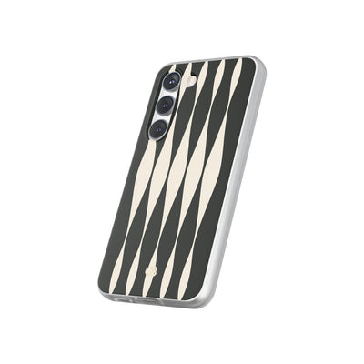 Black Lite Phone Case for Samsung - Ivory Spindle Grid