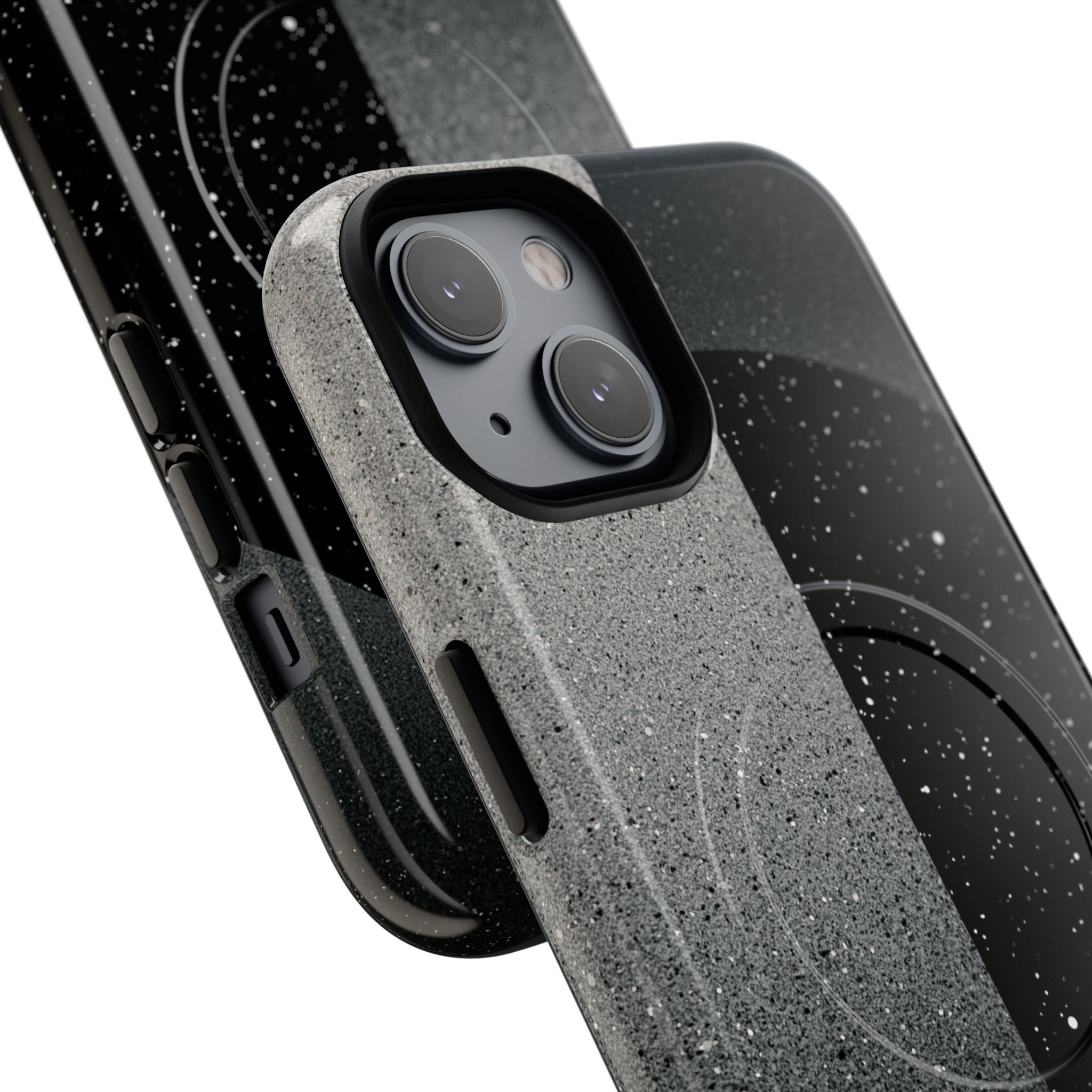 Black Tough 2.0 Magsafe Phone Case for iPhone - Lunar Static Orbit