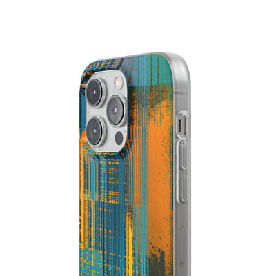 Cyber Glitch Stream · Lite Phone Case for iPhone ·  Teal