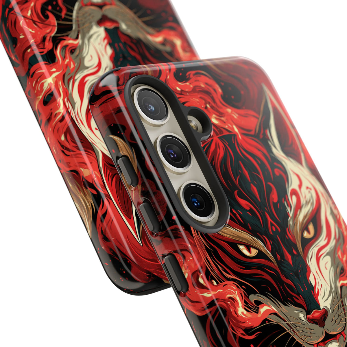 Crimson Kitsune Spirit · Tough Phone Case for Samsung · Red