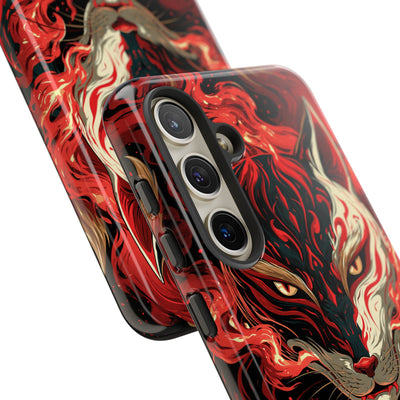 Crimson Kitsune Spirit · Tough Phone Case for Samsung · Red