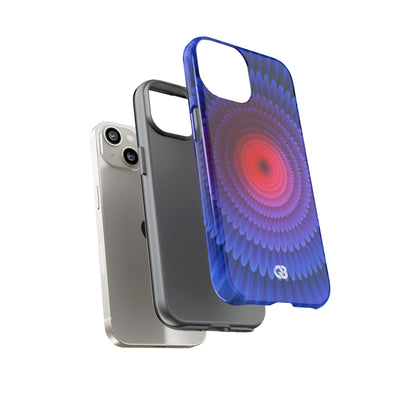 Radial Spectrum Bloom · Tough Phone Case for iPhone · Blue