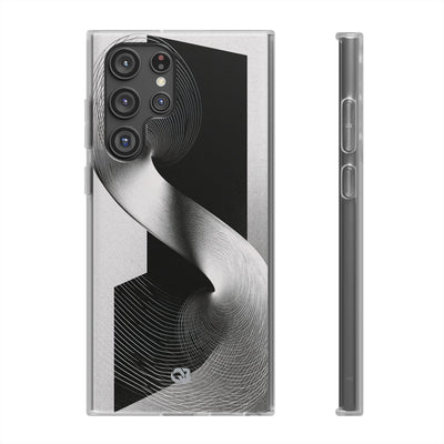 Grey Lite Phone Case for Samsung - Obsidian Moiré Wave