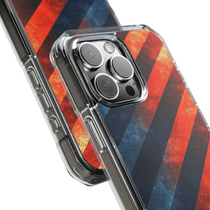 Vinoneliöiset raidat Blaze iPhone 16 Pro Max - Impact suojakotelo