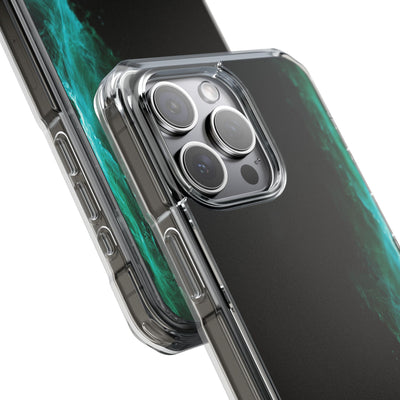 Luminous Plume · Clear Impact Magnetic Phone Case for iPhone · Teal