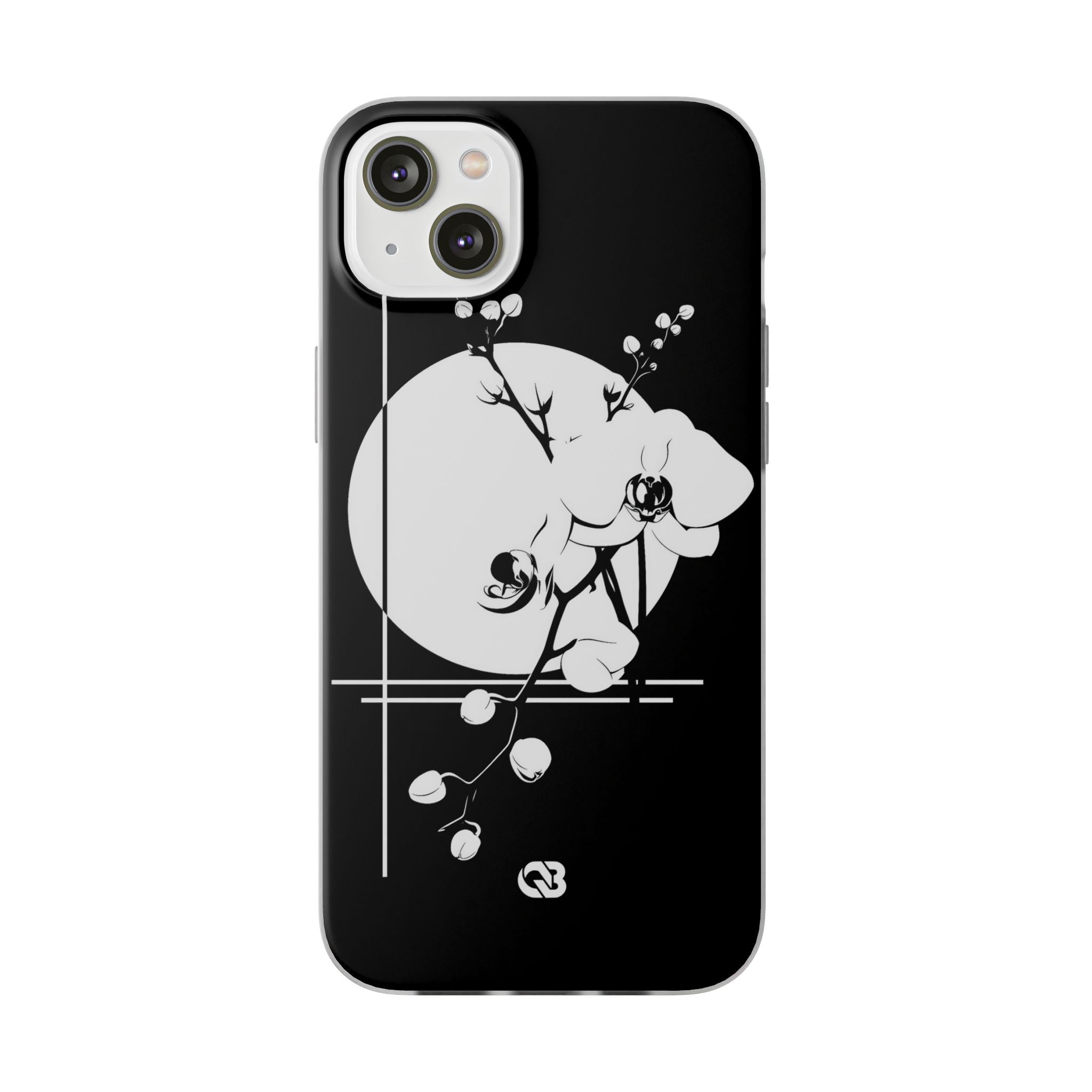 Black Lite Phone Case for iPhone - Lunar Orchid Grid