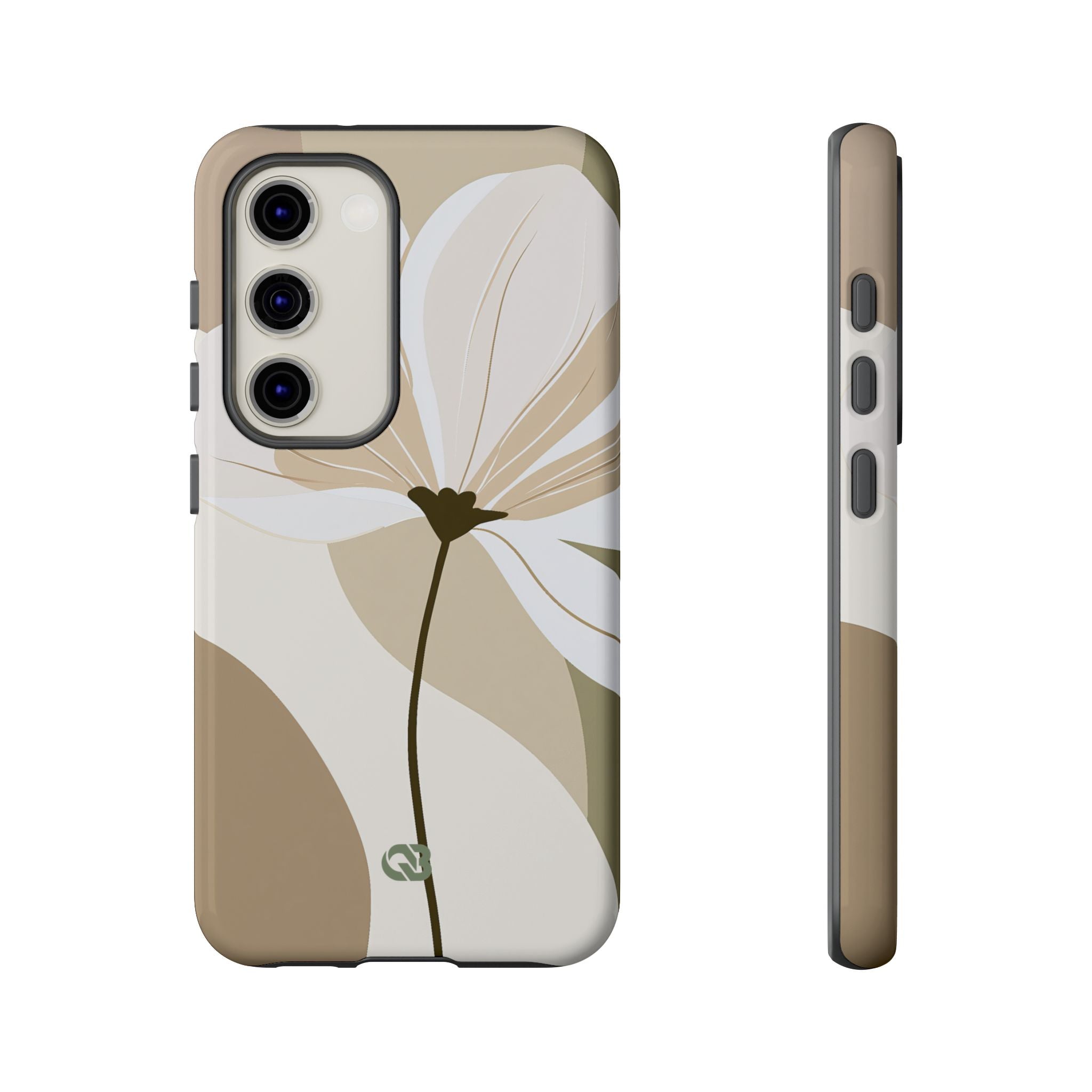 Beige Tough Phone Case for Samsung - Sage Linen Magnolia