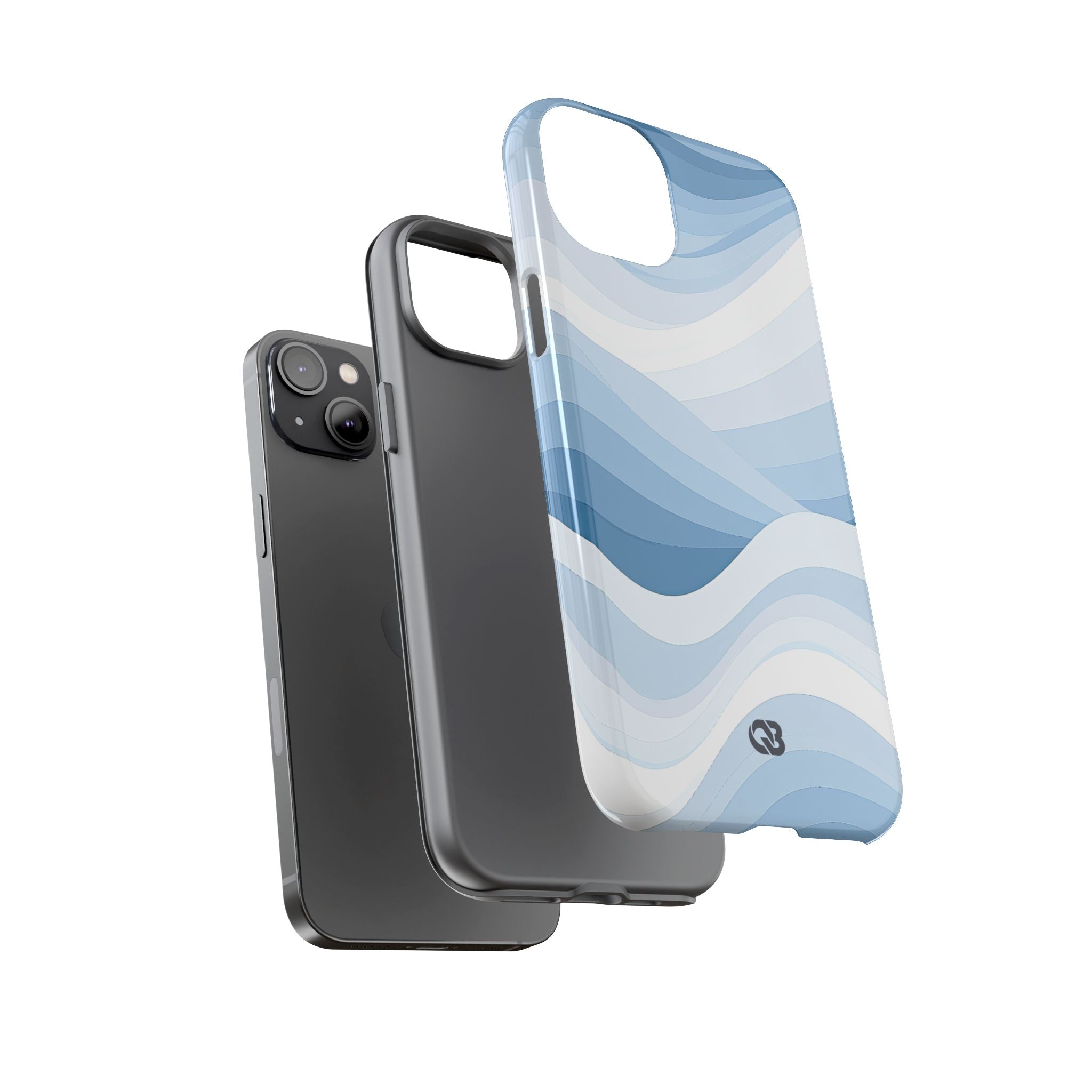 Blue Tough Phone Case for iPhone - Glacial Indigo Flow