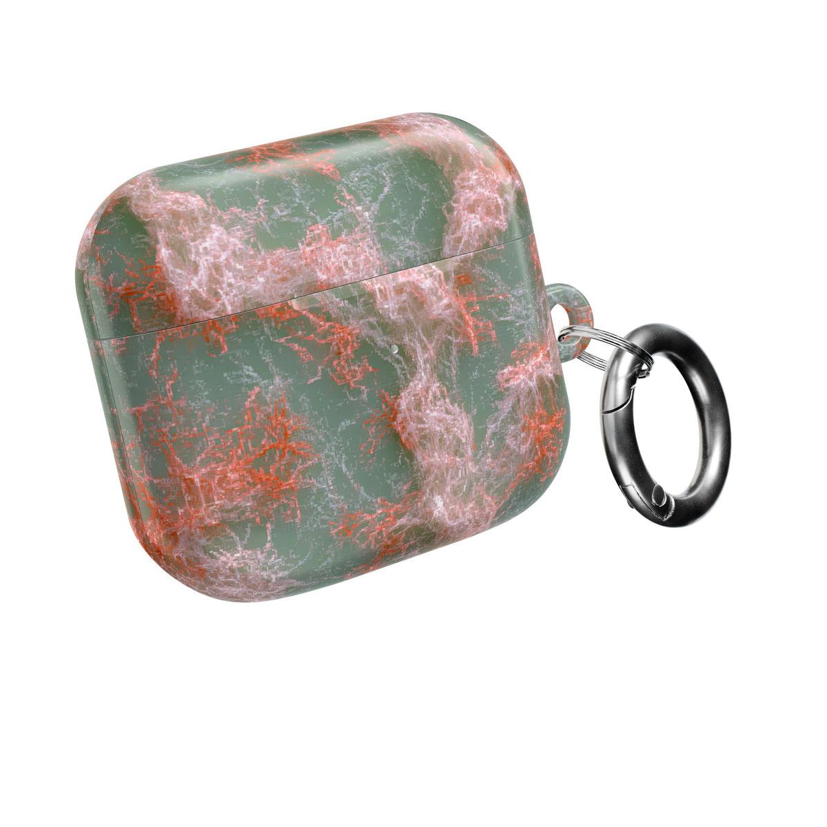 Coral Pixel Matrix · Hard Case for AirPods & AirPods Pro · Green