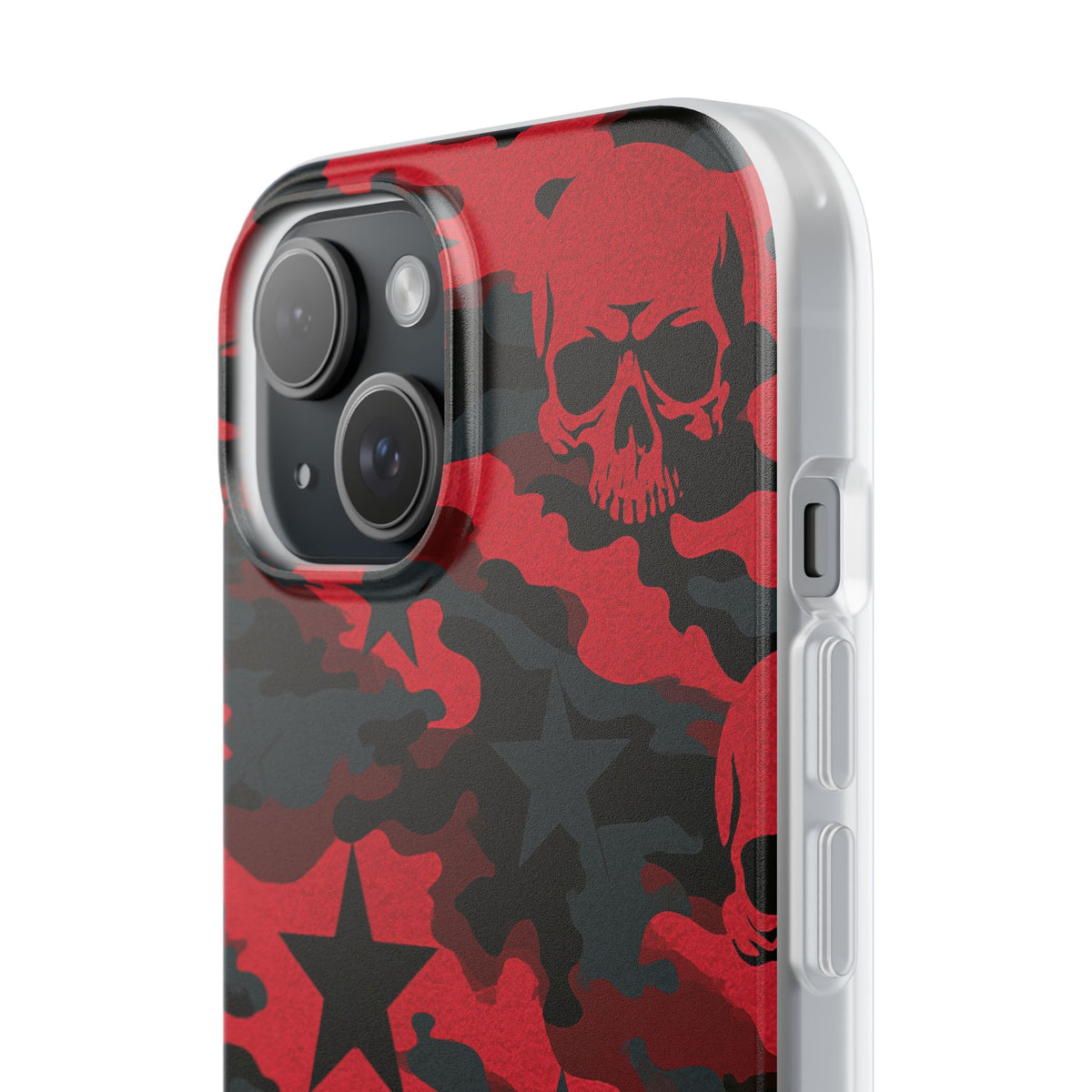 Crimson Skull Camo · Lite Phone Case for iPhone ·  Red