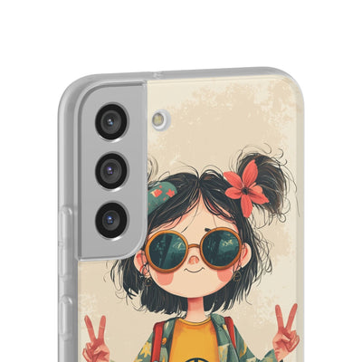 Retro Peace Girl · Soft Θήκη για Samsung