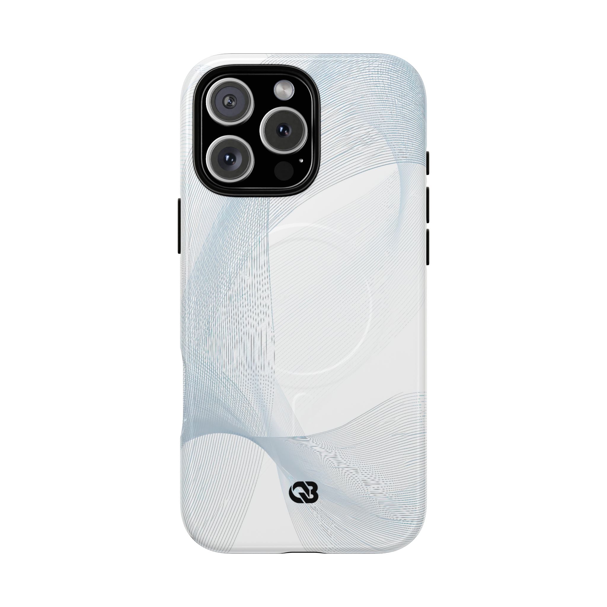 White Tough 2.0 Magsafe Phone Case for iPhone - Arctic Line Current