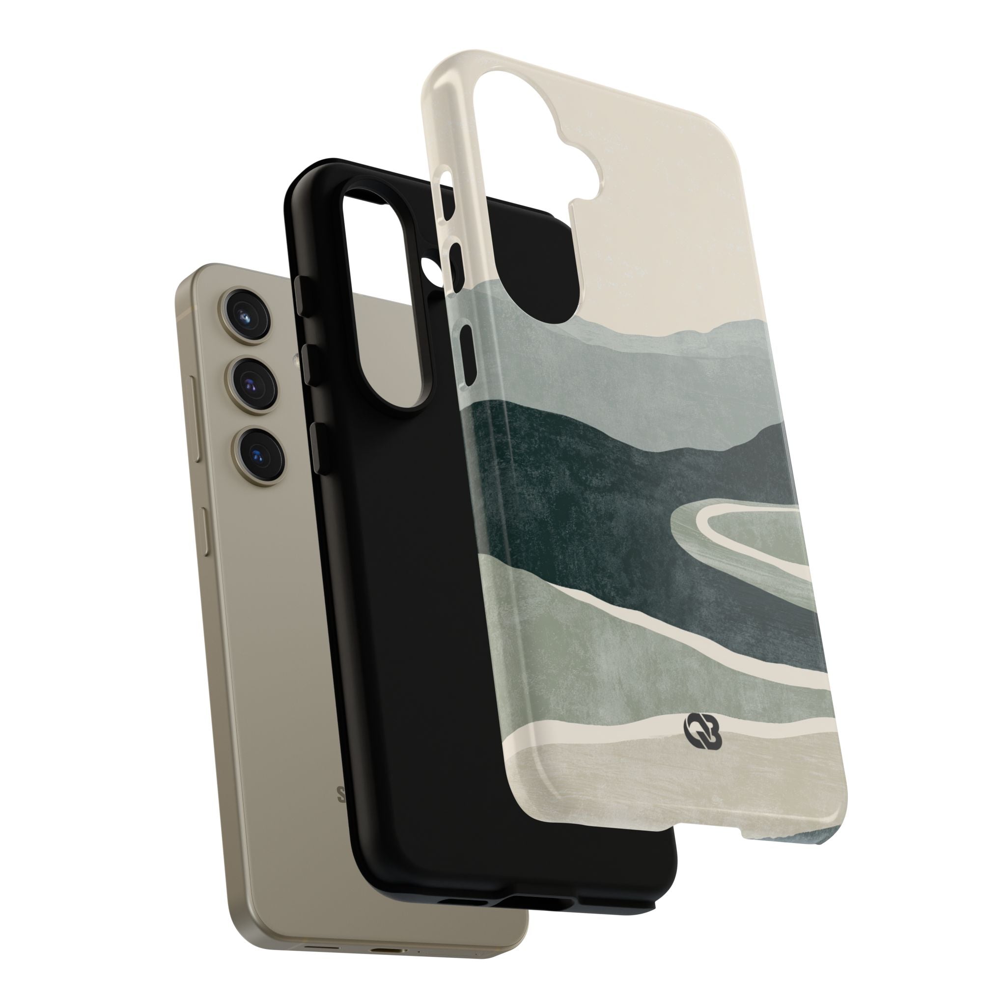 Green Tough Phone Case for Samsung - Misty Sage Valley