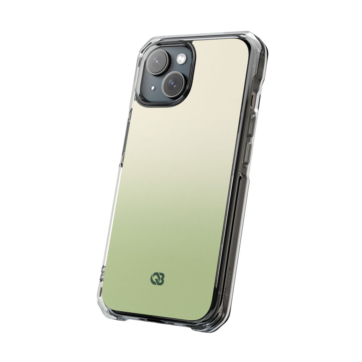 Muted Sage Ombre · Clear Impact Magnetic Phone Case for iPhone · Green