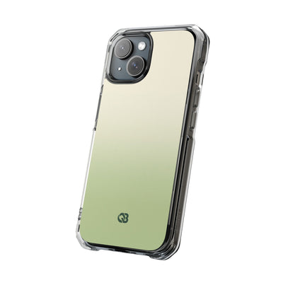 Muted Sage Ombre · Clear Impact Magnetic Phone Case for iPhone · Green