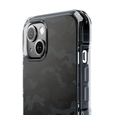 Blackout Urban Camo · Clear Impact Magnetic Phone Case for iPhone · Black