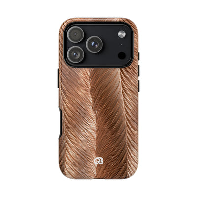 Rose Gold Weave · Tough Phone Case for iPhone · Brown