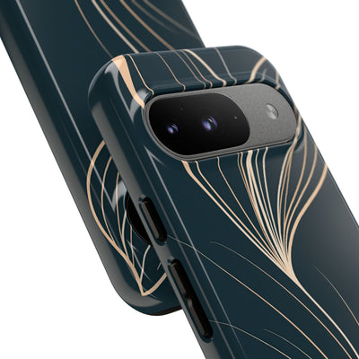 Teal Tough Phone Case for Google Pixel - Sandstone Silk Flora