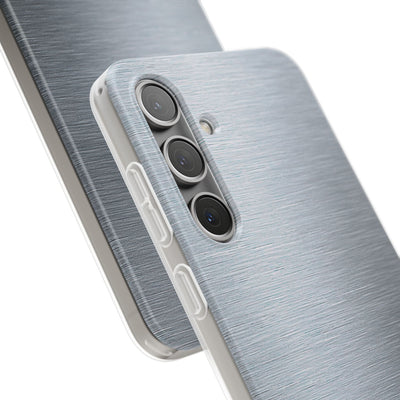 Silver Lite Phone Case for Samsung - Satin Chrome Grain