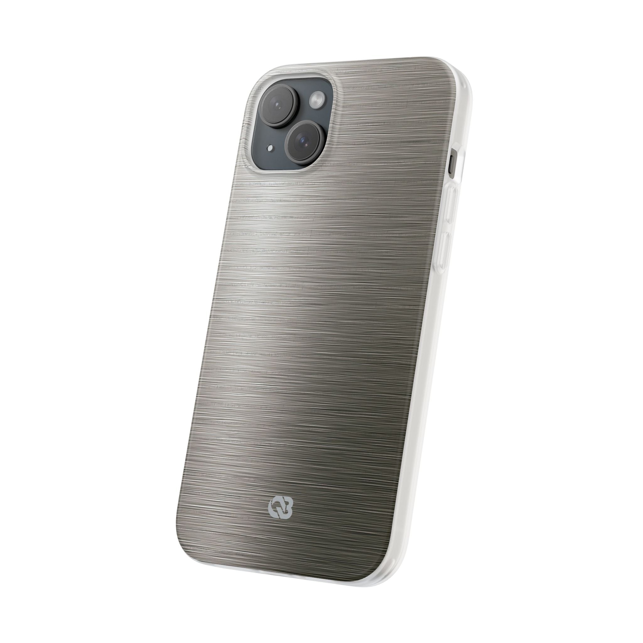 Grey Lite Phone Case for iPhone - Brushed Industrial Steel