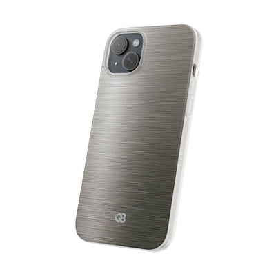 Grey Lite Phone Case for iPhone - Brushed Industrial Steel