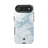 Blue Tough Phone Case for iPhone - Glacial Neural Web