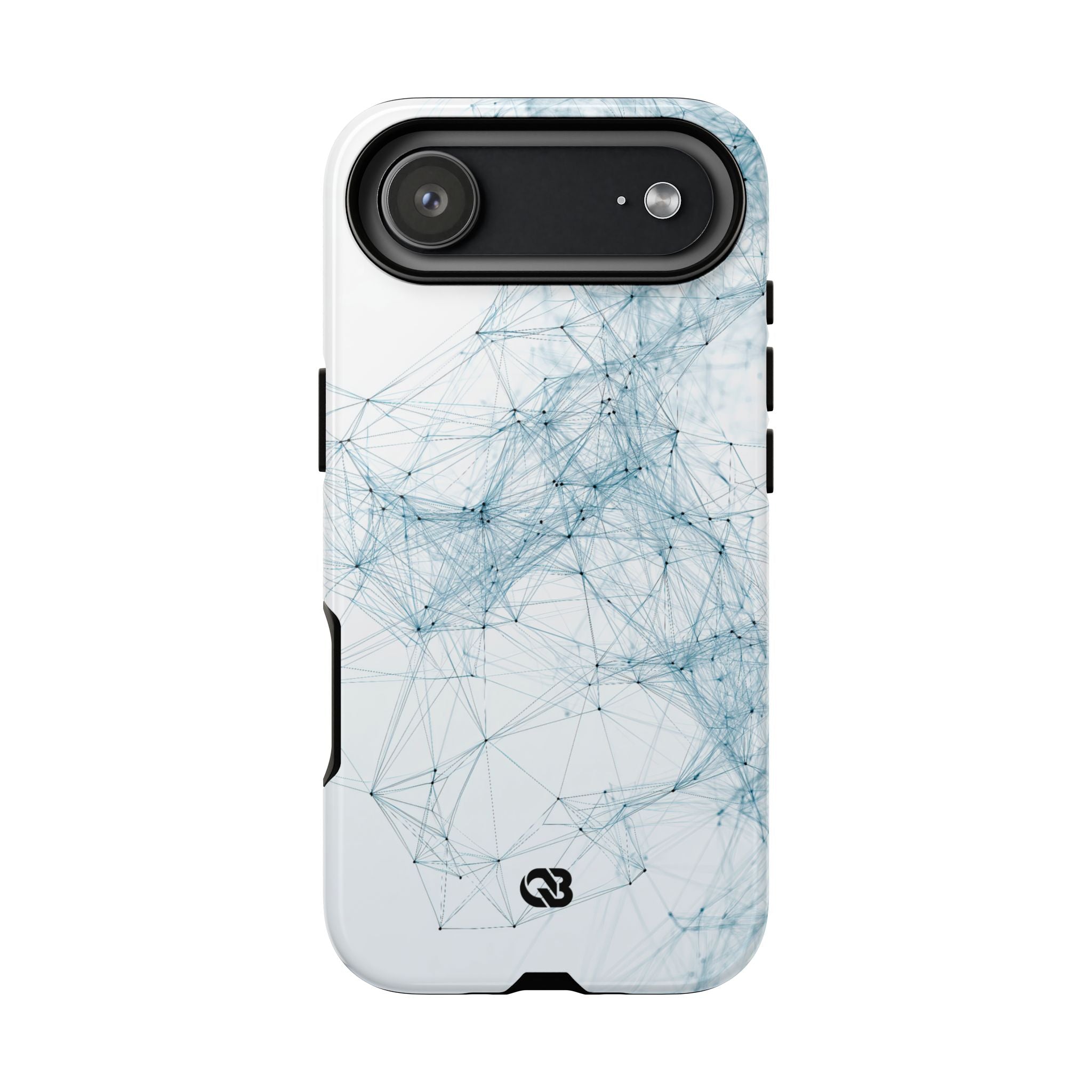 Blue Tough Phone Case for iPhone - Glacial Neural Web