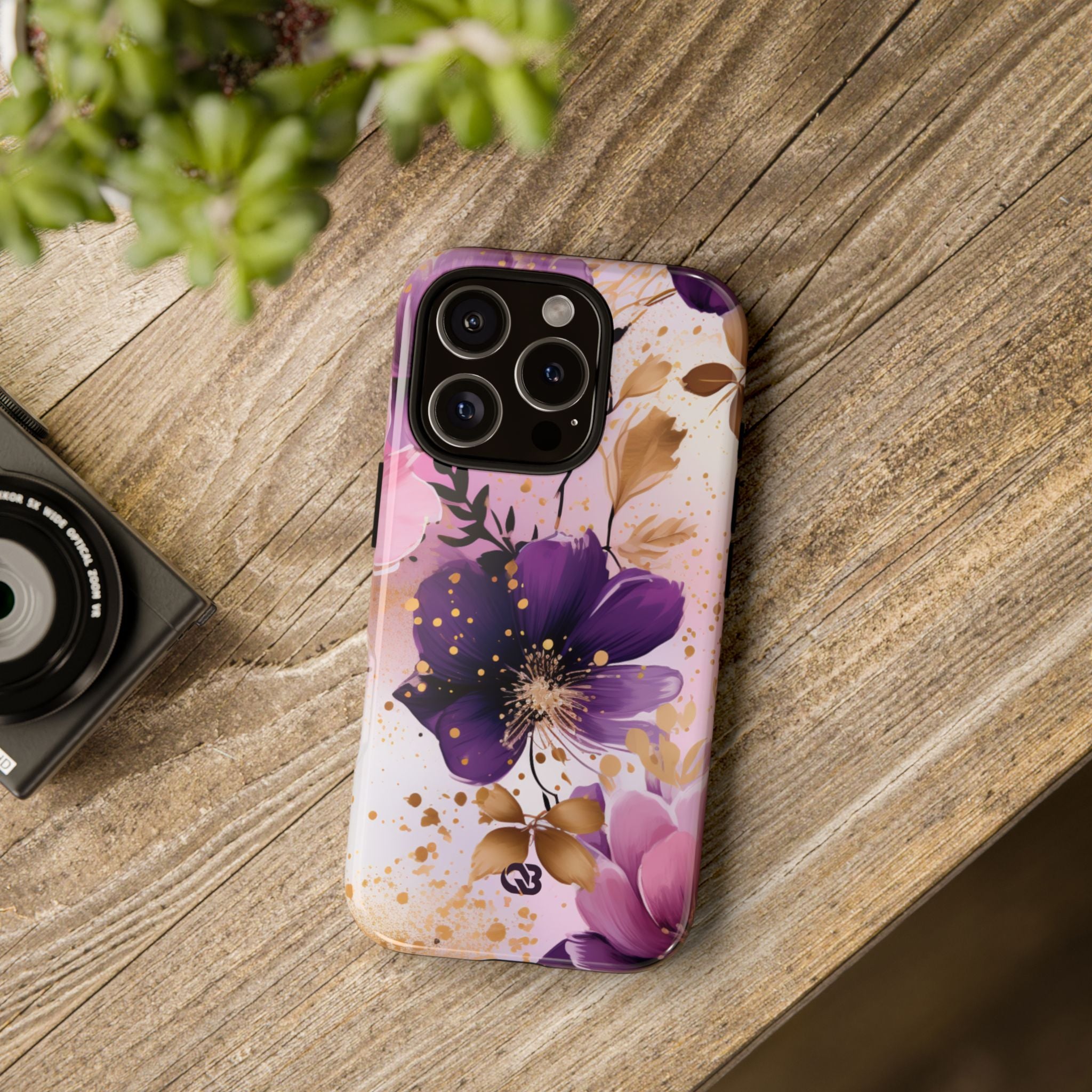 Gilded Violet Bloom · Tough Phone Case for iPhone