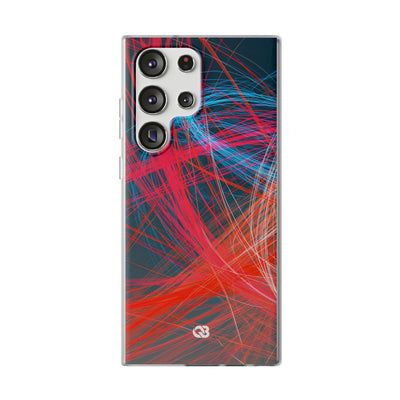 Neon Fiber Stream · Lite Phone Case for Samsung · Red