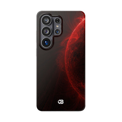 Red Lite Phone Case for Samsung - Solar Crimson Flare