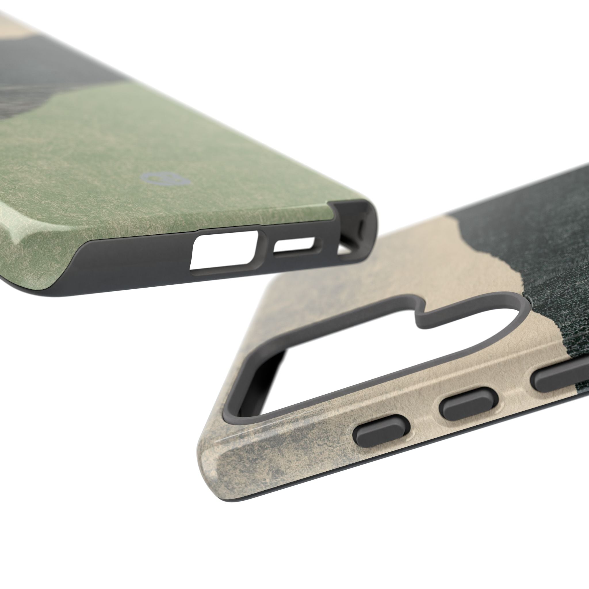 Green Tough Phone Case for Samsung - Moss Ridge Grain