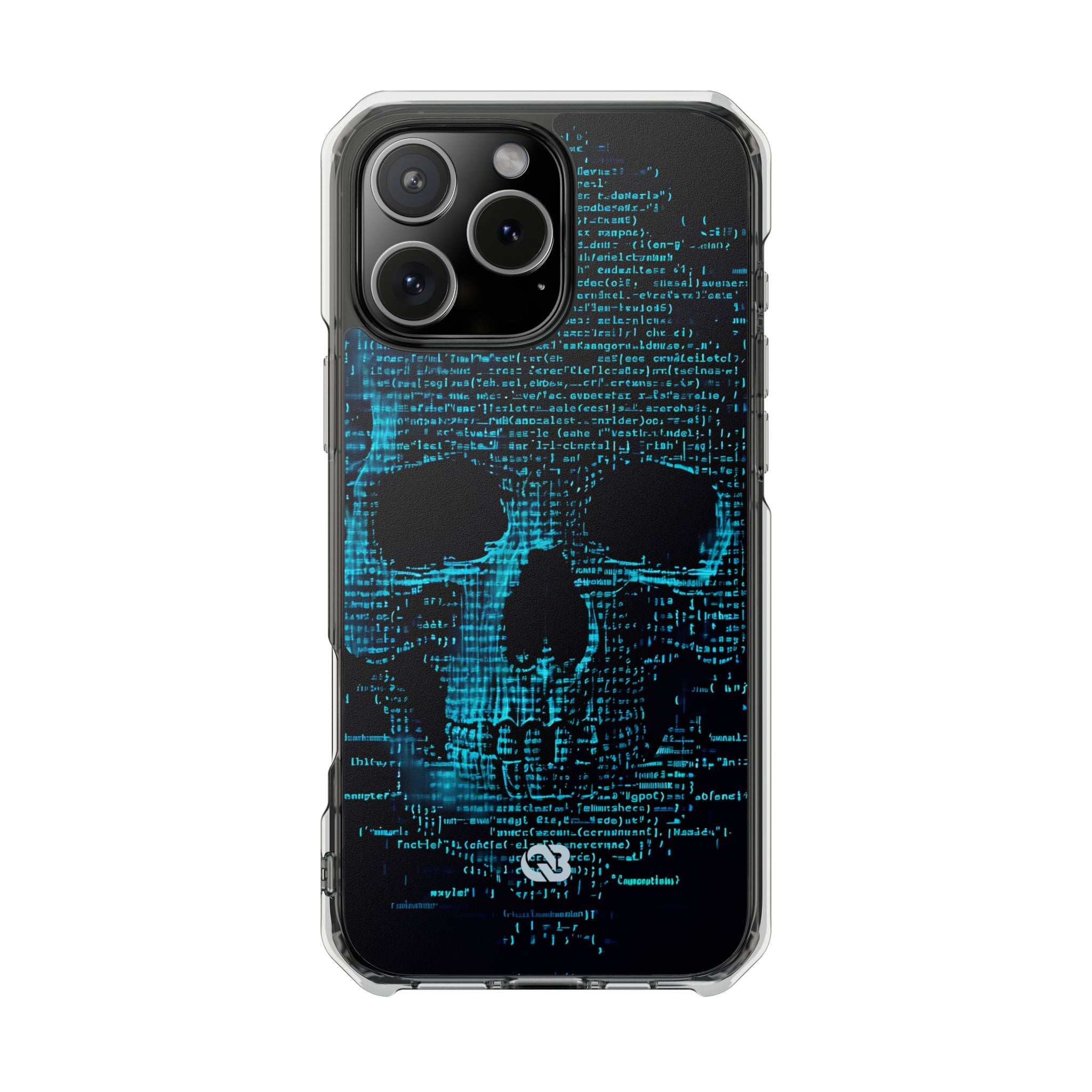 Cyan Glitch Skull · Impact Custodia per iPhone · Magsafe