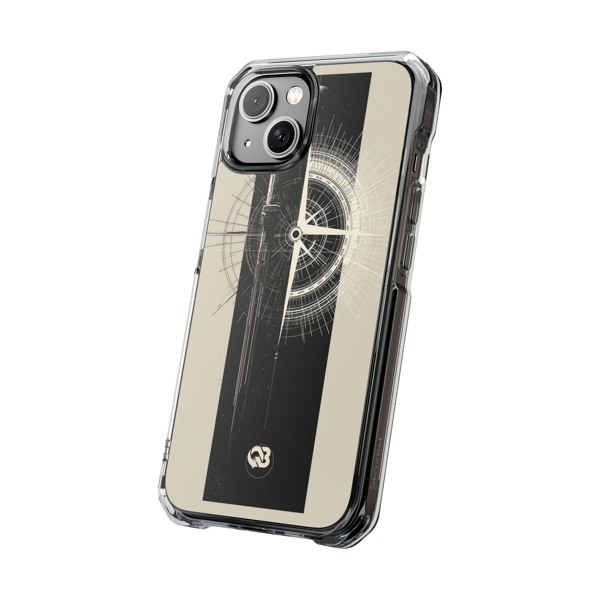 Beige Impact MagSafe Phone Case for iPhone - Zenith Vector Spire