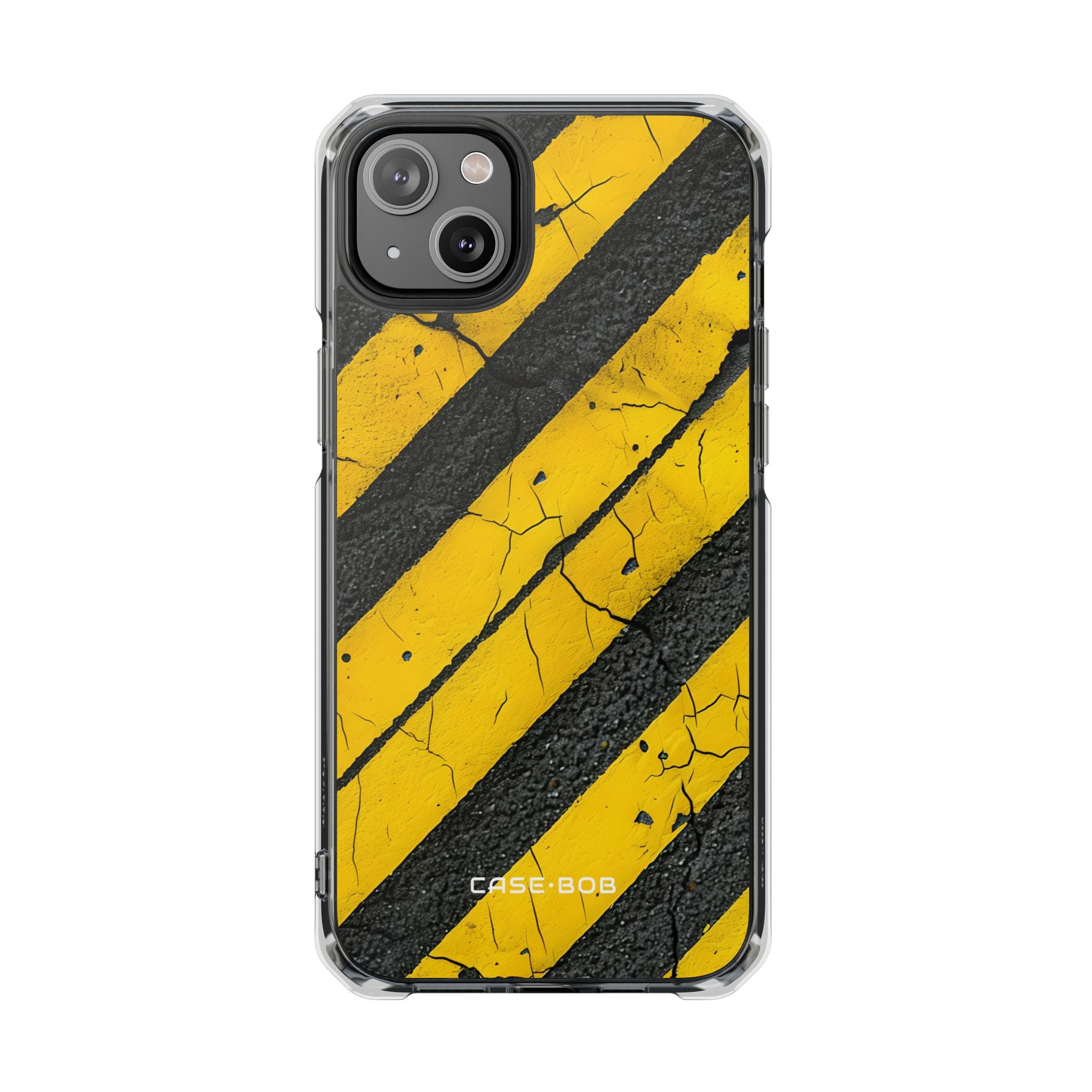 Gelber Streifen Distress iPhone 14 Plus Case - Impact