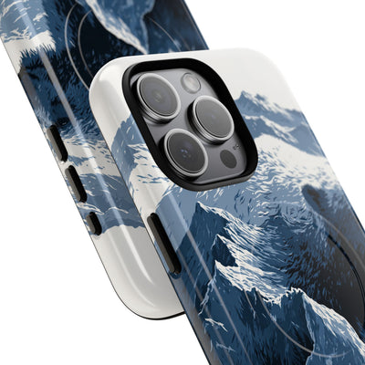 Fjord Summit Bear · Tough 2.0 Magnetic Phone Case for iPhone · Blue