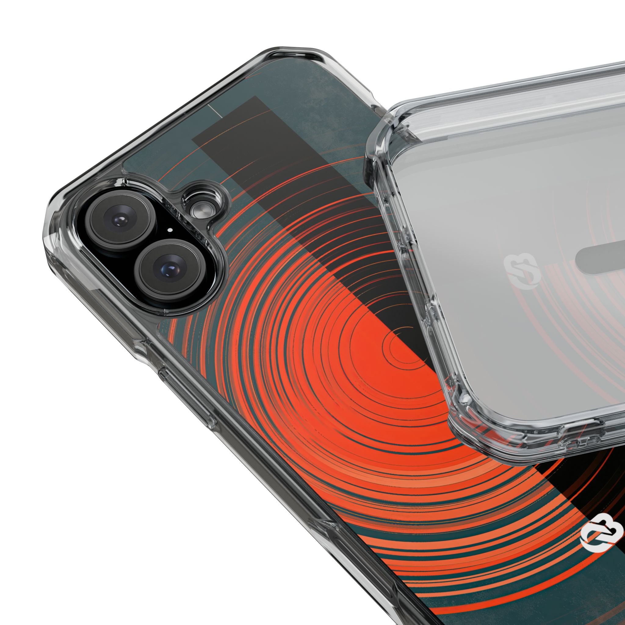 Teal Impact MagSafe Phone Case for iPhone - Burnt Slate Radial