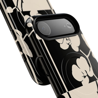 Beige Tough 2.0 Magsafe Phone Case for iPhone - Nocturnal Orchid Frame