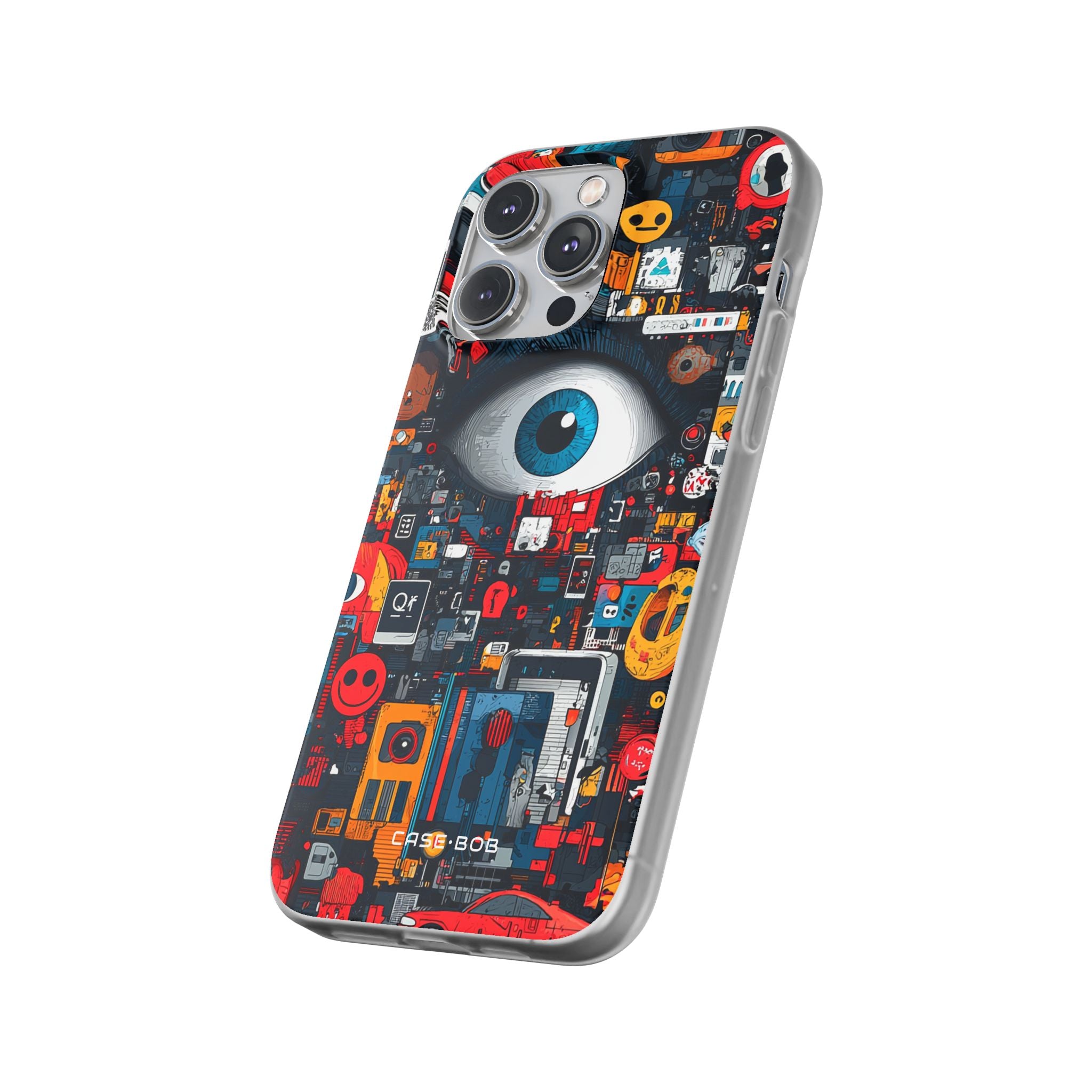 Digital Eye Blue iPhone 14 Pro Max Cover - Blød
