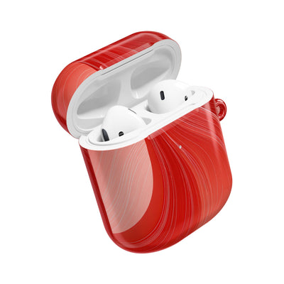 Crimson Dunes · Hard Case for AirPods & AirPods Pro · Red
