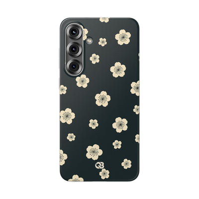Teal Lite Phone Case for Samsung - Obsidian Cream Petals