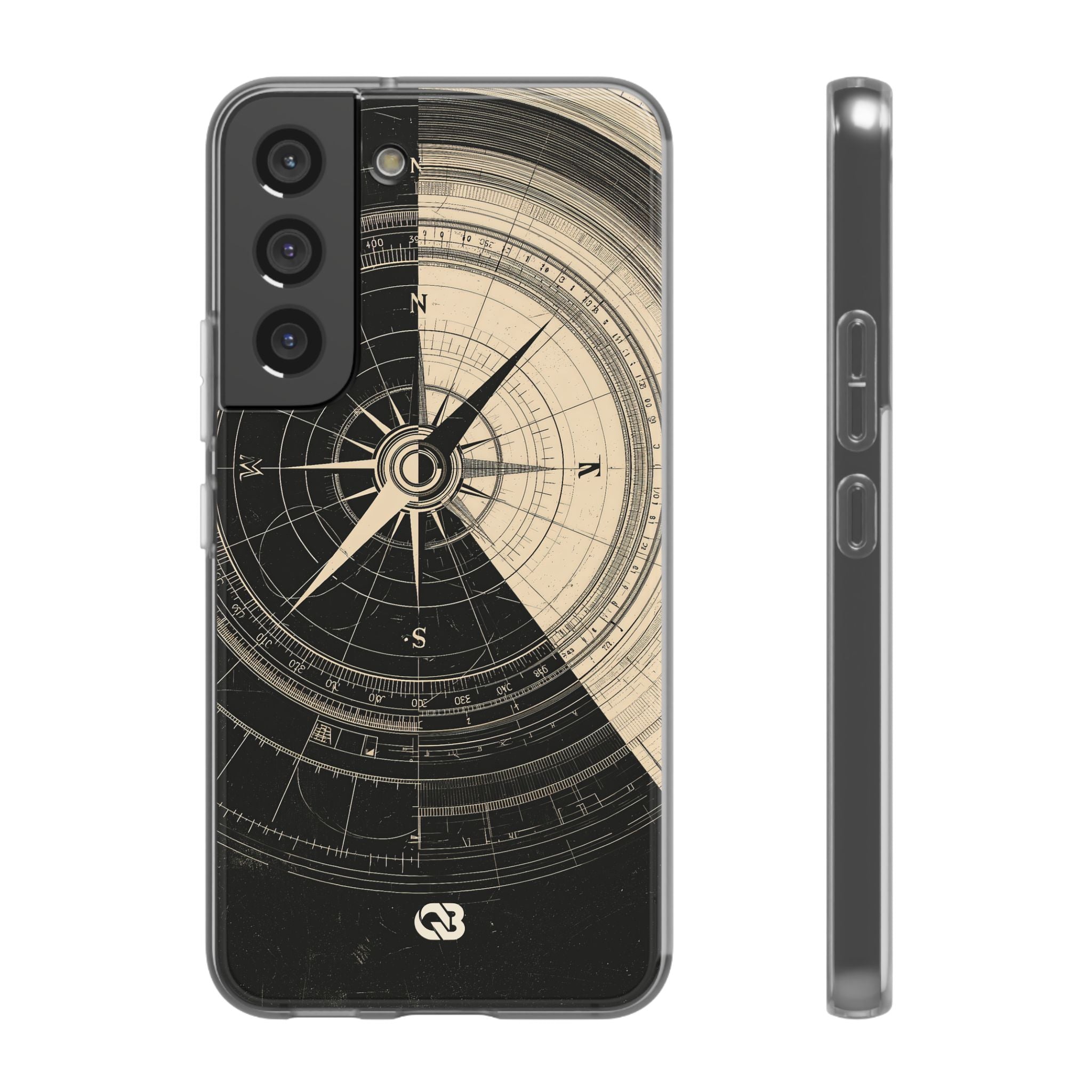 Beige Lite Phone Case for Samsung - Obsidian Nautical Blueprint
