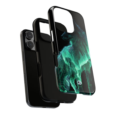 Nordic Aurora Fox · Tough Phone Case for iPhone · Teal